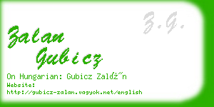 zalan gubicz business card